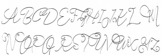 Cecilia Script Fonte MAIÚSCULAS