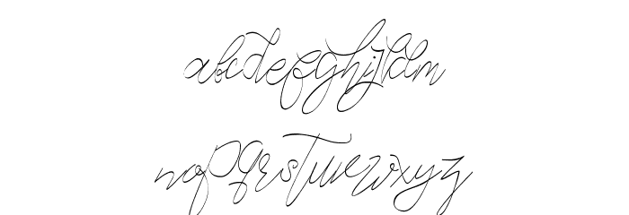 Cecilia Script Font LOWERCASE