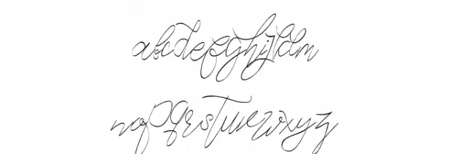 Cecilia Script 字体 小写