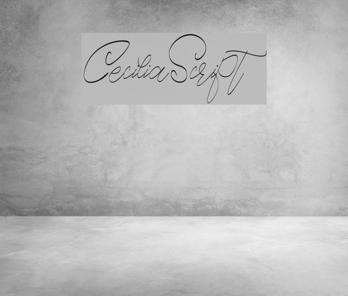 CeciliaScript Font examples