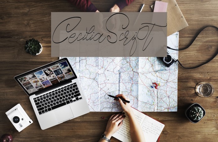 CeciliaScript Font examples