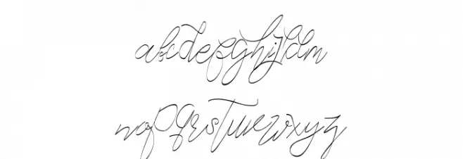 CeciliaScript Schriftart Kleinbuchstaben