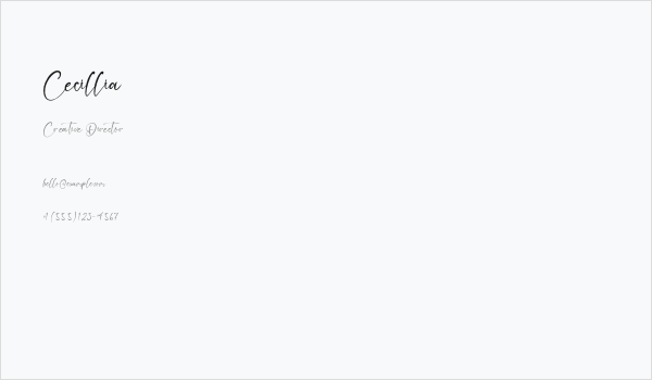 Cecillia Business Card