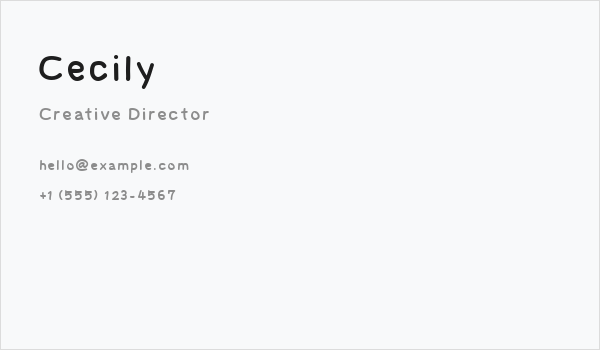 Cecily Business Card
