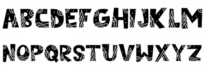 Cedar Heaven Decoration Schriftart Groß