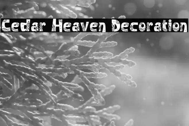 Cedar Heaven Decoration Font examples