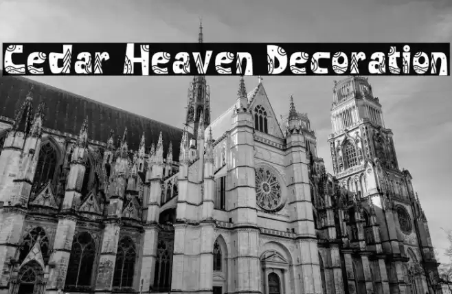 Cedar Heaven Decoration Font examples