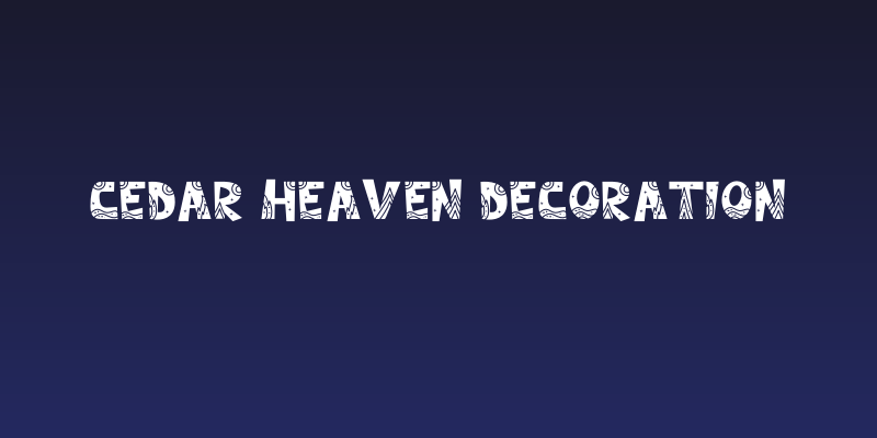 Cedar Heaven Decoration Social Header