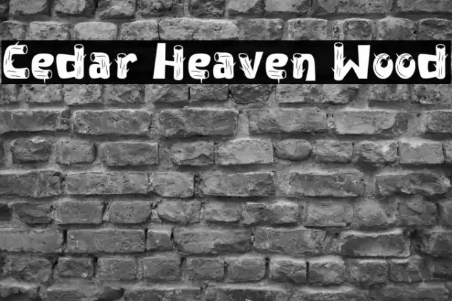Cedar Heaven Wood Font examples