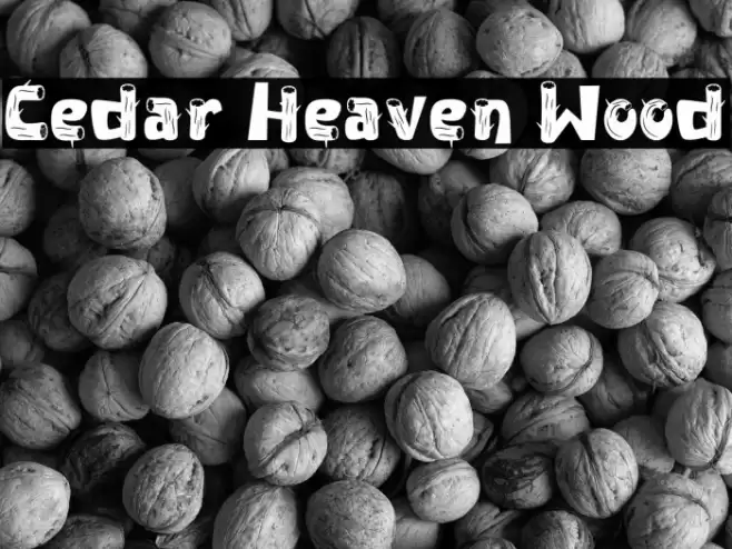 Cedar Heaven Wood Font examples