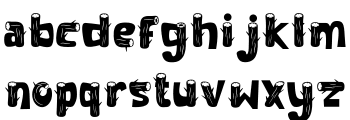 Cedar Heaven Wood Font LOWERCASE