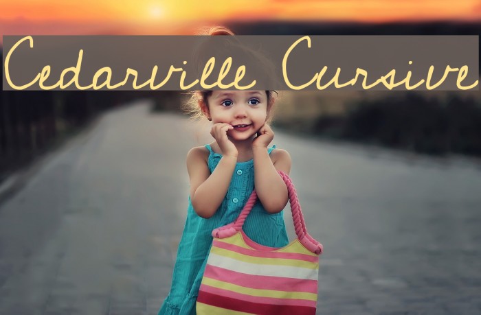 Cedarville Cursive Font examples