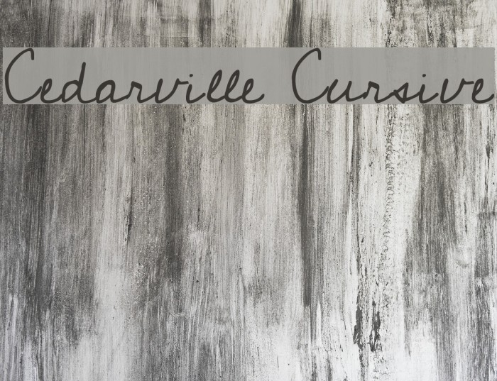 Cedarville Cursive Font examples