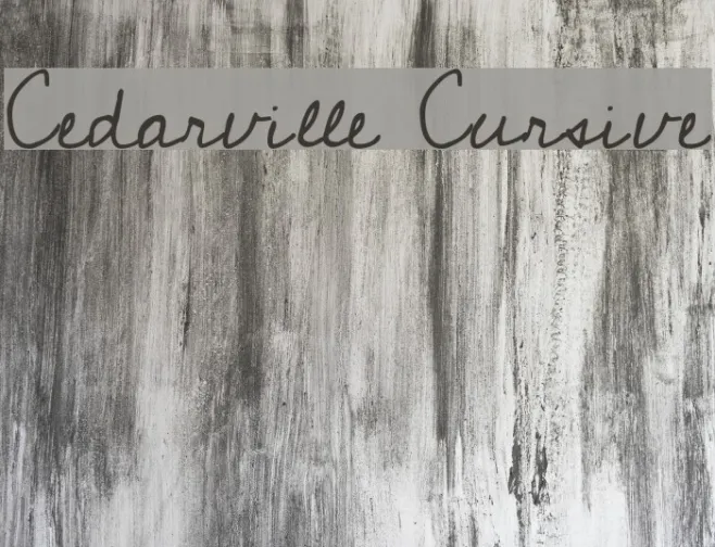 Cedarville Cursive Example 2
