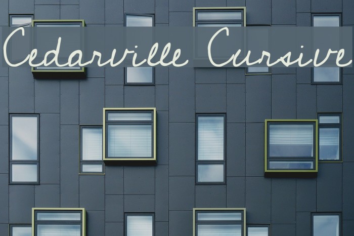 Cedarville Cursive Font examples