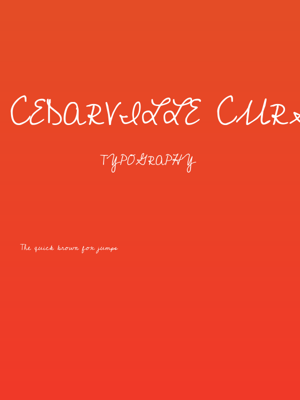 Cedarville Cursive Poster
