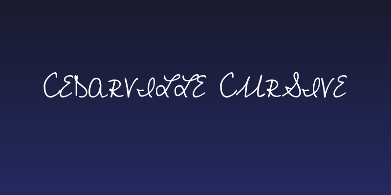 Cedarville Cursive Social Header