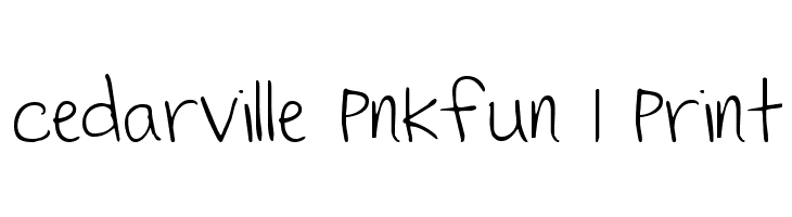 Cedarville Pnkfun 1 Print  Frei Schriftart Herunterladen