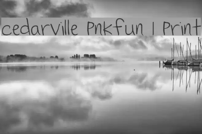 Cedarville Pnkfun 1 Print Font examples