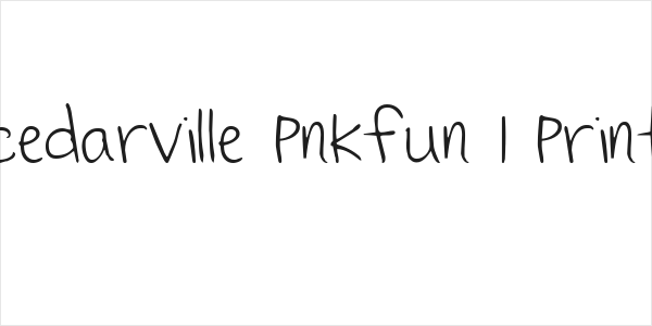 Cedarville Pnkfun 1 Print Logo