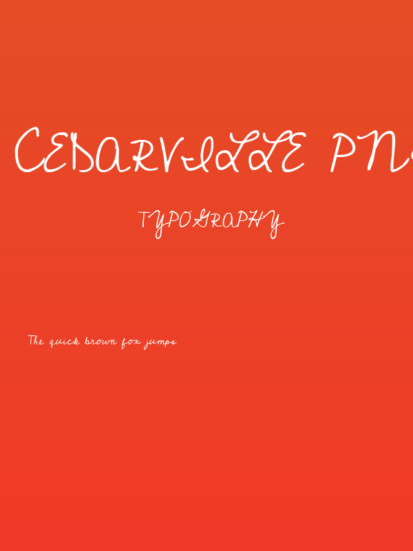 Cedarville Pnkfun1 Cursive Poster