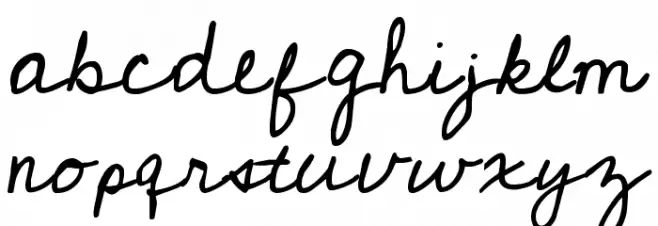 Cedarville Pnkfun1 Cursive خط أحرف صغيرة