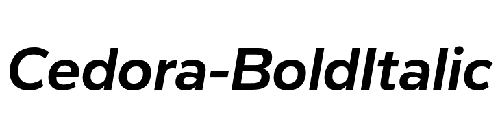 Cedora-BoldItalic  フリーフォントのダウンロード