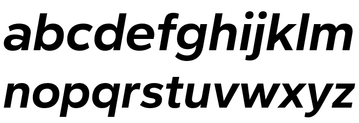 Cedora-BoldItalic Font LOWERCASE