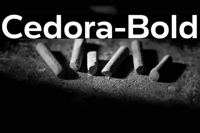 Cedora-Bold Font examples