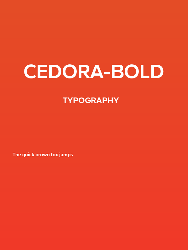 Cedora-Bold Poster