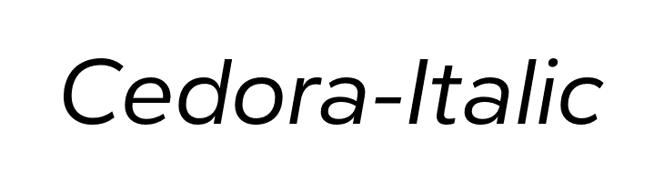 Cedora-Italic  नि: शुल्क फ़ॉन्ट्स डाउनलोड