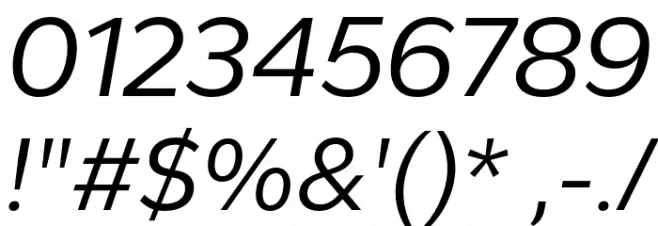 Cedora-Italic Font OTHER CHARS