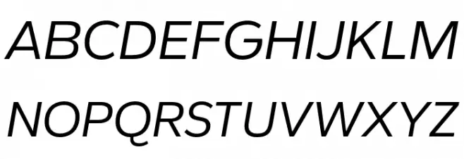 Cedora-Italic Caratteri MAIUSCOLE