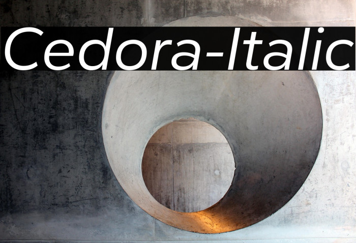 Cedora-Italic Example 1