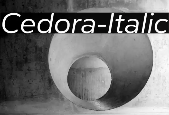 Cedora-Italic Font examples