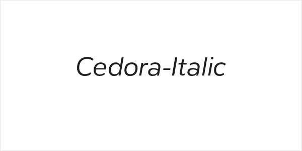 Cedora-Italic Logo