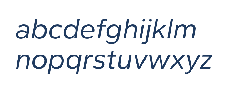 Cedora-Italic Lowercase