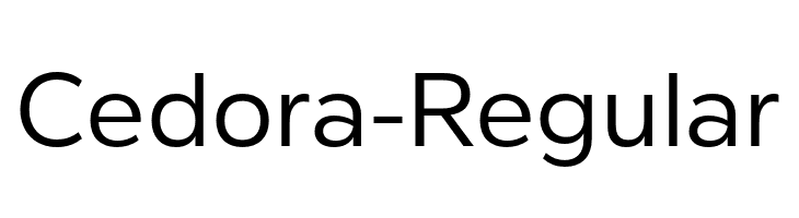 Cedora-Regular  font caratteri gratis