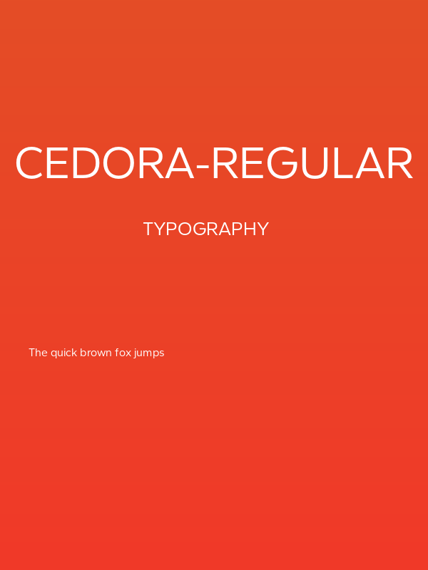 Cedora-Regular Poster