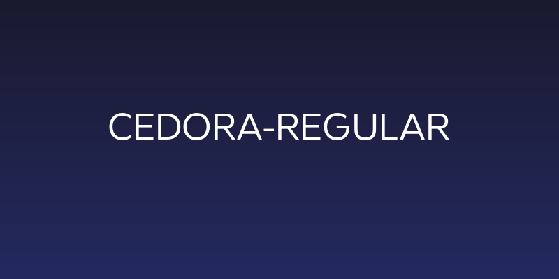 Cedora-Regular Social Header