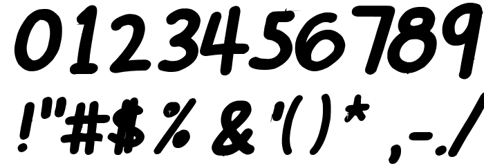 Cee's Hand Bold Italic Font OTHER CHARS