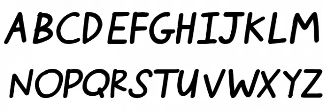 Cee's Hand Bold Italic 字体 大写