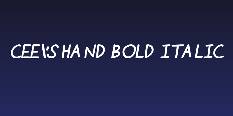 Cee's Hand Bold Italic Social Header