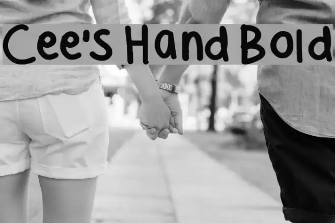 Cee's Hand Bold Font examples