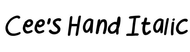 Cee's Hand Italic Font