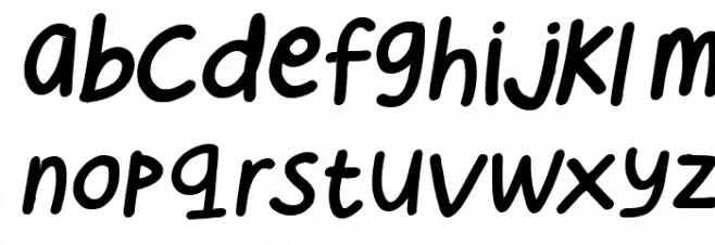 Cee's Hand Italic 字体 小写
