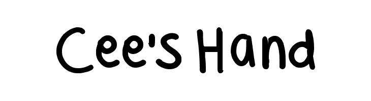 Cee's Hand  Frei Schriftart Herunterladen