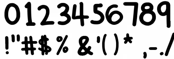 Cee's Hand Font OTHER CHARS