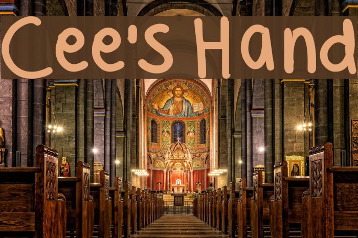Cee's Hand Font examples