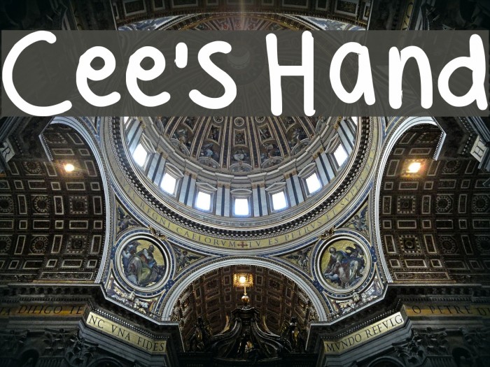 Cee's Hand Font examples